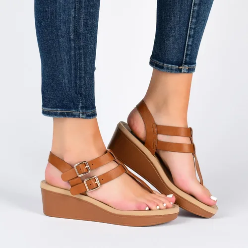 Miniatura 6 de Journee Collection Sandalias de cuña Tru Comfort Foam Bianca para mujer Blanco 0