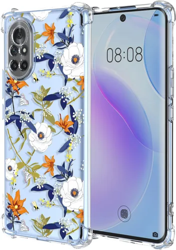 Miniatura 13 de Funda para Huawei Nova Y61 Clear Flower Phone Case Soft TPU a prueba de golpes, antiarañazos, funda protectora para Huawei Nova Y61, flores coloridas