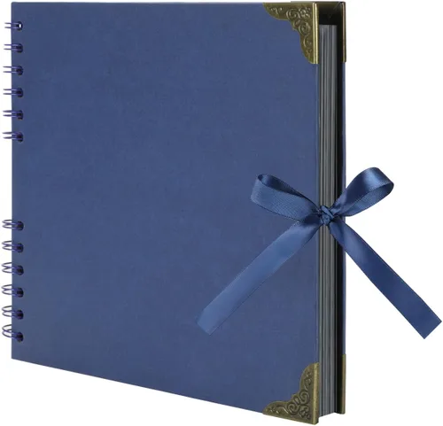 Miniatura 7 de LOYAL BOOK Álbum de recortes (8 x 8 pulgadas) Álbum de recortes 60 páginas, ideal para tus álbumes de recortes, álbumes de fotos familiares de boda
