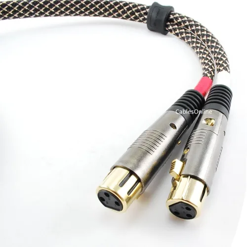 Miniatura 3 de Cable de audio 2-RCA macho a hembra 2-XLR de 6 pies, cables en línea XR-A106S