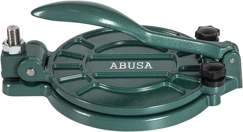 ABUSA Prensa de tortilla ajustable de 8 pulgadas en espesor - Verde - Prensa para roti, masa, dosa, tawa, tamal, pizza, empanada, hamburguesa (se