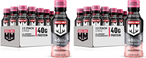 Miniatura 10 de Muscle Milk Pro Advanced Nutrition - Batido de proteínas, chocolate Knockout, botella de 14 onzas líquidas, paquete de 12, 1.41 onzas de proteína
