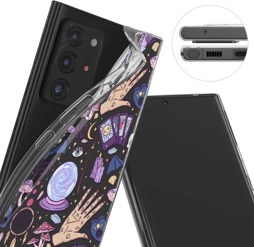 Miniatura 2 de Funda para teléfono compatible con Samsung Galaxy S25 S24 S23 Ultra S22 Plus S21 FE S20 Note 20 Witchcraft Dreamcatcher Tarot tarjetas, parachoques