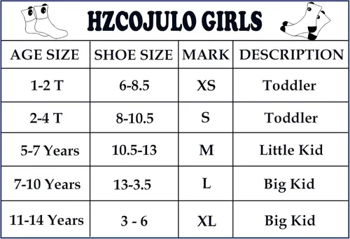 Miniatura 2 de HzCojulo - Medias de algodón para niñas pequeñas y grandes, 5 pares
