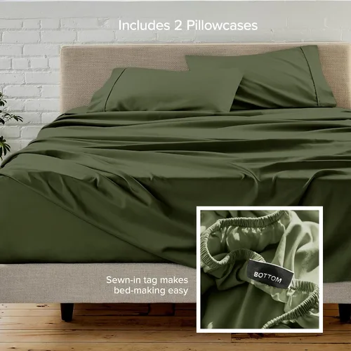 Miniatura 28 de Bare Home Hotel Luxury - Juego de sábanas tamaño individual, extra suave, 4 piezas, bolsillos profundos, ajuste fácil, refrescante y transpirable