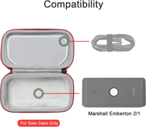 Miniatura 4 de RLSOCO Funda de transporte para altavoz Bluetooth portátil Marshall Emberton II/Emberton III/Emberton (solo funda)