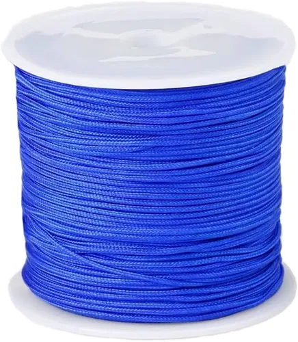 Miniatura 11 de Cordón de nailon de 0.020 in, hilo de ajuste para nudos chinos, collares, joyería, macramé, cuentas, pulseras de 150 yardas (azul)