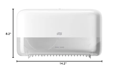 Miniatura 11 de Dispensador de papel higiénico sin núcleo Tork blanco, para hogares y pequeñas empresas, compatible con dispensadores T7