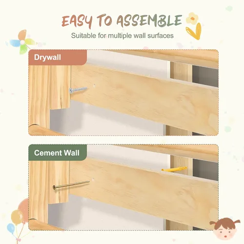 Miniatura 9 de escalera sueca 10 en 1 para interiores, gimnasio de la selva para niños de 3 a 12 años, 227 KG, juego de escalada de madera montado en la pared
