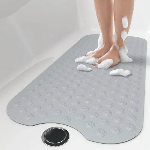 OTHWAY Alfombrilla de baño sin ventosa: tapete de baño extra largo de 39 x 16 pulgadas, perfecto para bañeras ordinarias o reacabadas │Hecho de goma