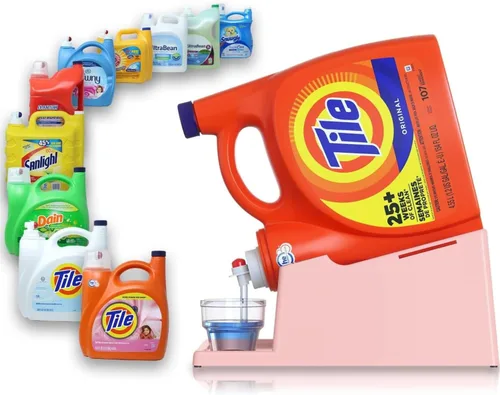 Miniatura 24 de TidyFriend - Paquete de 3 soportes para detergente líquido con bandeja de goteo y patas de agarre de goma, soporte para organización y Blanco