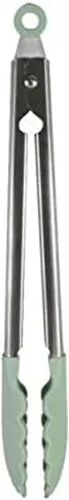 KitchenAid Pinzas gourmet de acero inoxidable con punta de silicona, 12 pulgadas, pistacho