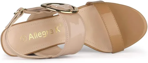 Miniatura 5 de Allegra K Sandalias de tacón alto para mujer