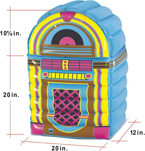 Miniatura 2 de Beistle Enfriador inflable - Decoraciones de fiesta de los años 50 y 80, contenedores de bebidas, enfriador de bebidas, decoraciones temáticas