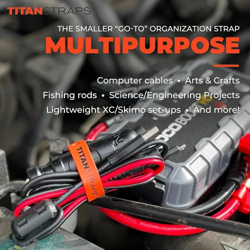 Miniatura 5 de Titan Utility Straps – Juego de mini correas para organizar cables de ordenador, manualidades y cañas de pescar