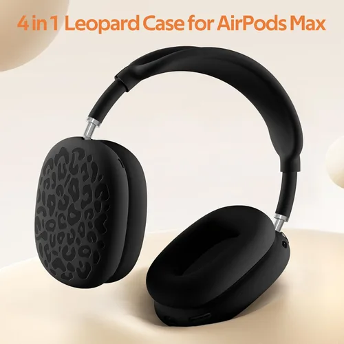 Miniatura 4 de Funda de silicona de leopardo para auriculares AirPods Max, funda para almohadillas para los oídos, funda para auriculares y diadema para AirPod Max