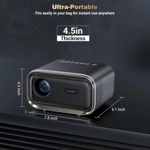 Miniatura 7 de Proyector con WiFi y Bluetooth: [Auto Focus/Keystone] - Proyector Bluetooth portátil compatible con NICPOW Full HD 1080P 4K para dispositivos