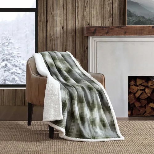 Miniatura 10 de Eddie Bauer - Oversized Throw Blanket 50x70, Reversible Plush Blanket for Couch or Bed, Animal Print Room Decor (Animal Plaid Brown)