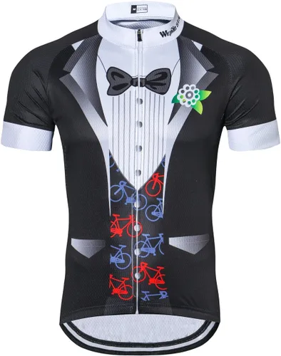 Miniatura 131 de Weimostar Hombre Ciclismo Jersey Manga Corta Bicicleta Ropa Multicolor Diamante