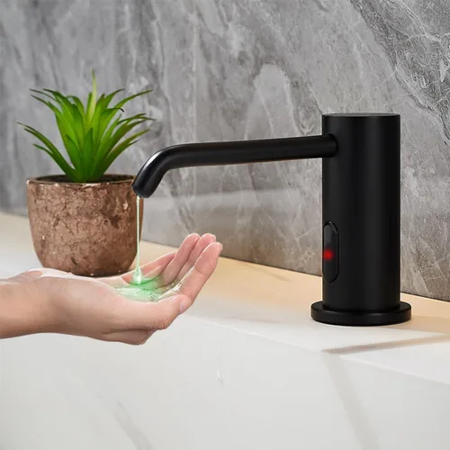 Miniatura 6 de Dispensador automático de jabón sin contacto con capacidad de 33.8 fl oz, sensores infrarrojos, dispensador de jabón integrado para fregadero, baño