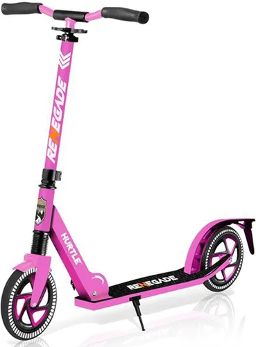 Miniatura 16 de Hurtle Renegade Kick Scooter for Kids, Teenagers & Adults - 2-Wheel Folding Scooter with Adjustable T-Bar Handlebar - Alloy Anti-Slip Deck Graffiti