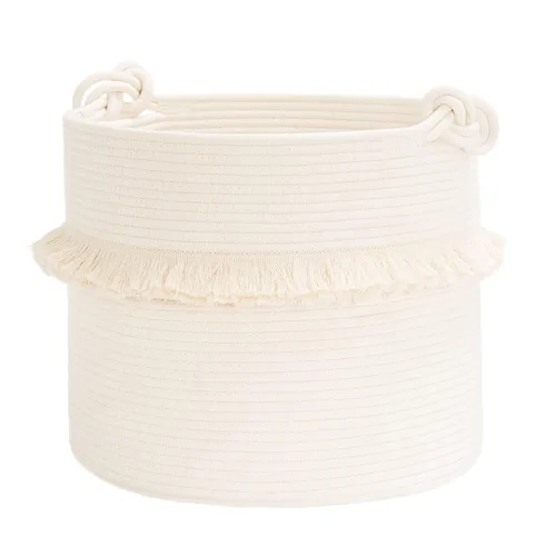 Miniatura 15 de CherryNow Cesta grande de mimbre para lavandería, entrada, dormitorio, cestas decorativas de yute para ropa, juguetes, cesta de toalla para baño, 22