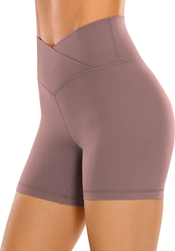 Miniatura 7 de CRZ YOGA Butterluxe - Pantalones cortos cruzados de 5 pulgadas, cintura alta, para entrenamiento, yoga, suave como la mantequilla para mujer