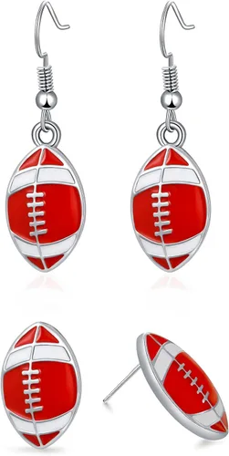Aretes colgantes de pelota deportiva, aretes de fútbol, aretes de baloncesto, aretes de fútbol, voleibol, béisbol, aretes para mujeres