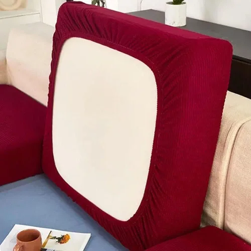 Miniatura 17 de Funda elástica para cojín de sofá, funda protectora para muebles de sofá, funda de asiento de sofá, estampado floral con parte inferior elástica, #17