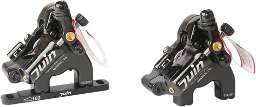 Juego de pinzas de freno de disco hidráulicas accionadas por cable F1, juego de frenos híbridos extra ligeros para montaje plano de