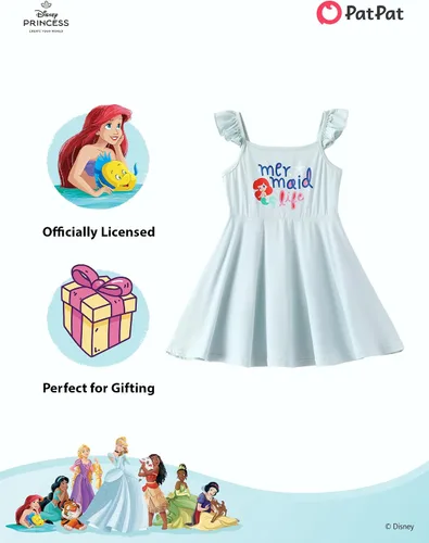 Miniatura 3 de Disney Vestidos de princesa Frozen Stitch Minnie para niña, paquete de 2 unidades, manga corta con volantes, suave de viscosa de bambú, traje