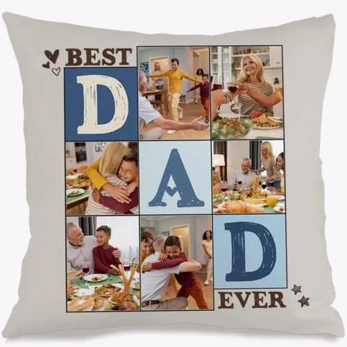 Miniatura 13 de Personalized Pillow Cover Combining 6 Images and Text for Mom, Cozy Throw Cushion Ideal as a Heartfelt Gift for Family Holidays Special Occasions or
