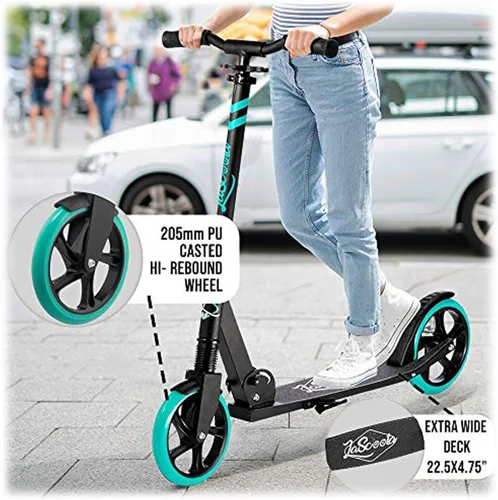 Miniatura 6 de Razor Patinete A6 Kick para niños de 8 años en adelante, manillar extra alto y cubierta más larga, ruedas de uretano de 10 pulgadas, tecnología