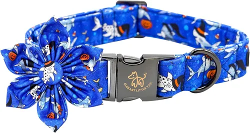 Miniatura 33 de Elegant little tail Collar de perro de San Patricio con flor, collares de perro con flores, trébol verde, regalo para mascotas, collares ajustables