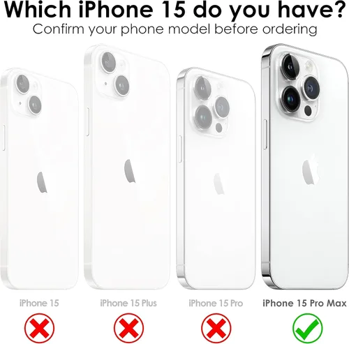 Miniatura 2 de Funda cruzada con cordón para iPhone 15 Pro Max, cuello manos libres, correa de muñeca ajustable, protección contra caídas extraíble, silicona a