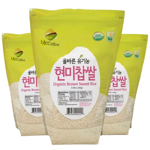 Miniatura 15 de McCabe Arroz dulce orgánico – Arroz pegajoso glutinoso Arroz orgánico sin gluten y sin OGM rico en fibras y minerales Certificado orgánico USDA