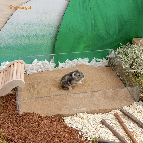 Miniatura 4 de Niteangel Arena de Baño del Desierto para Hámster Arena de Baño sin Polvo o Arena para Arenero para Hámster, Chinchillas, Jerbo, Ratón, Degu u