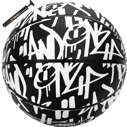 Miniatura 12 de AND1 Fantom Graffiti - Baloncesto de goma para uso en interiores y exteriores, construcción de canal profundo y durabilidad