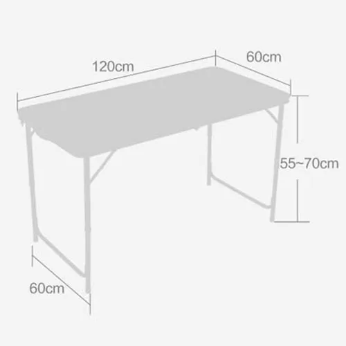 Miniatura 6 de Mesa de picnic plegable, 47.24 x 23.62 x 21.65 pulgadas, mesa plegable de aluminio ligera, mesa de campamento de aluminio, mesa portátil