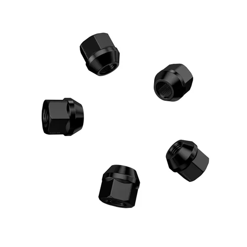 Miniatura 7 de 20 tuercas negras de extremo abierto, tamaño métrico de rosca de 14 x 1.5 pulgadas, 0.81 pulgadas de longitud, asiento cónico cónico de bellota