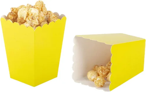 Miniatura 12 de We Moment Cajas de palomitas de maíz doradas para suministros de fiesta, paquete de 36 Marrón