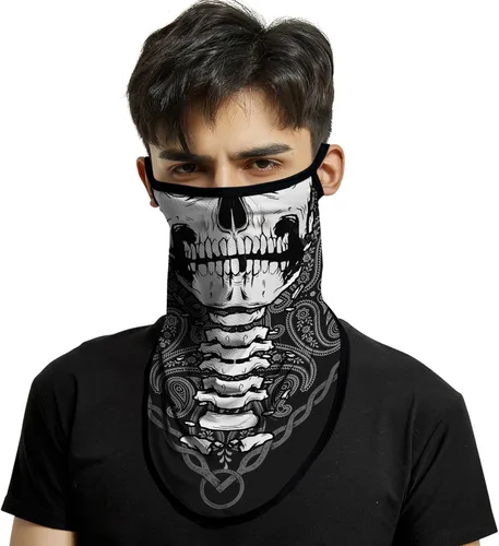 Miniatura 6 de M-YOUNG Pañuelos para las orejas, polaina para el cuello, cubrebocas, bandanas para hombres y mujeres, para el verano, con rayos UV, para la cara