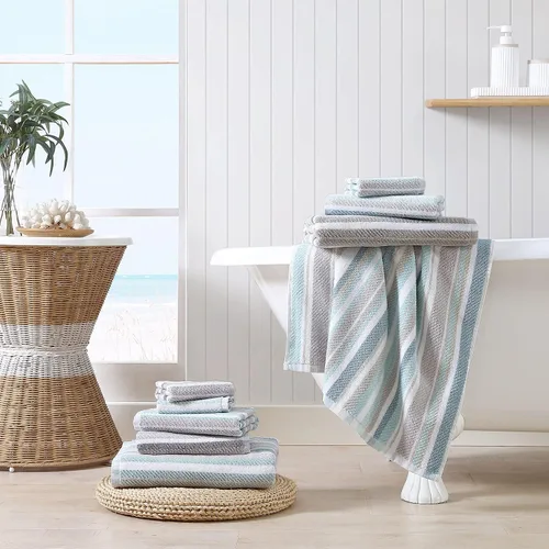 Miniatura 10 de Tommy Bahama - Toallas de baño, 100% suave y absorbente algodón con textura de sarga, baja pelusa y resistente a la decoloración, toallas de baño