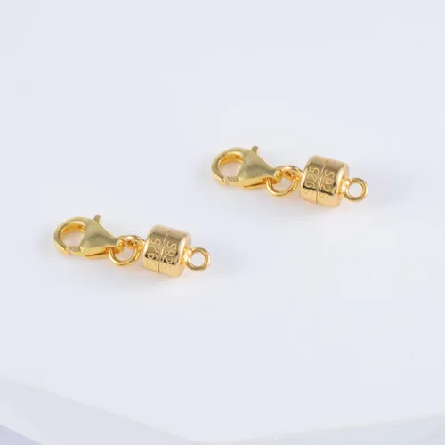 Miniatura 6 de Cierres y cierres magnéticos para collares, 2 piezas de plata de ley 925 con cierre magnético para collares, convertidor chapado en oro, conector