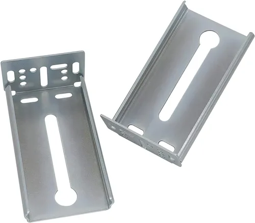 Miniatura 9 de LONTAN 6 pares de soportes de montaje trasero para deslizadores de cajón, soportes de metal negro para guías de gabinete, pista de cajón de cocina