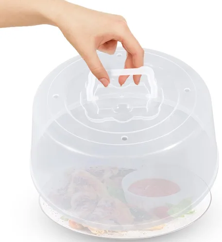 Miniatura 8 de Cubierta grande para microondas para alimentos, tapa protectora de salpicaduras, funda de soporte para pasteles, tamaño 11.5 pulgadas x 5 pulgadas
