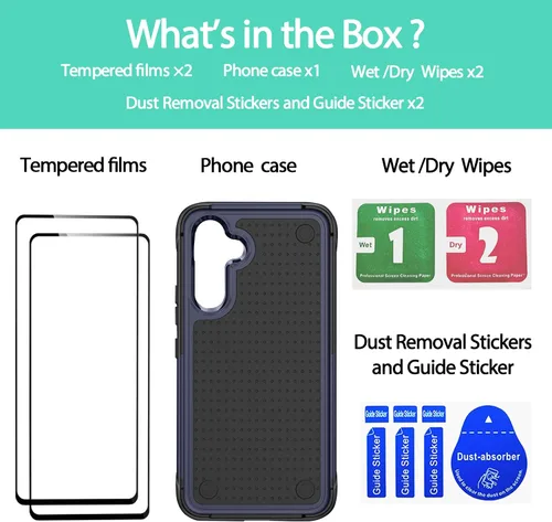 Miniatura 223 de Jeylly Compatible con Samsung Galaxy A22 5G Funda, Funda Samsung A22 5G con 2pcs protectores de pantalla de vidrio templado