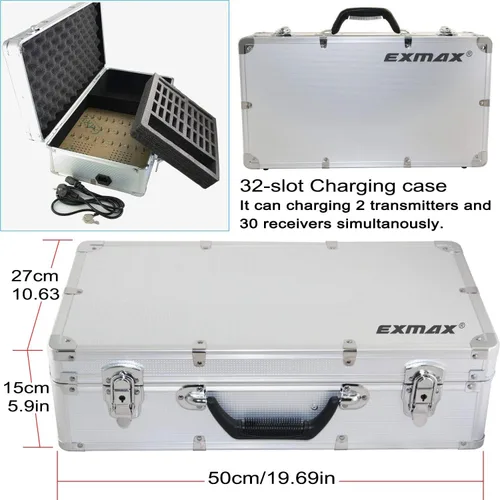Miniatura 2 de EXMAX Sistema de traducción de equipo de escucha inalámbrico de asistencia para tu iglesia ATG-100T 195MHz para entrenamiento de artes escénicas