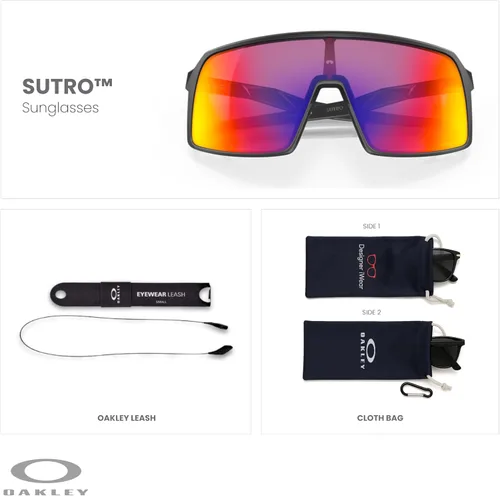Miniatura 37 de Oakley Sutro OO9406 / OO9462 - Lentes de sol para hombre, kit de correa de accesorios, bolsa de microfibra