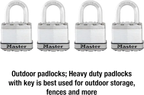Miniatura 2 de Master Lock M1XQ Magnum - Candado resistente con llave, paquete de 4